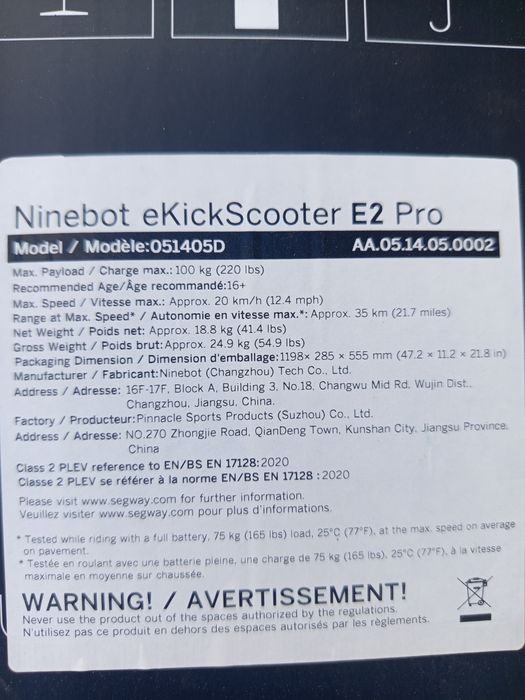 Hulajnoga elektryczna E2 Pro