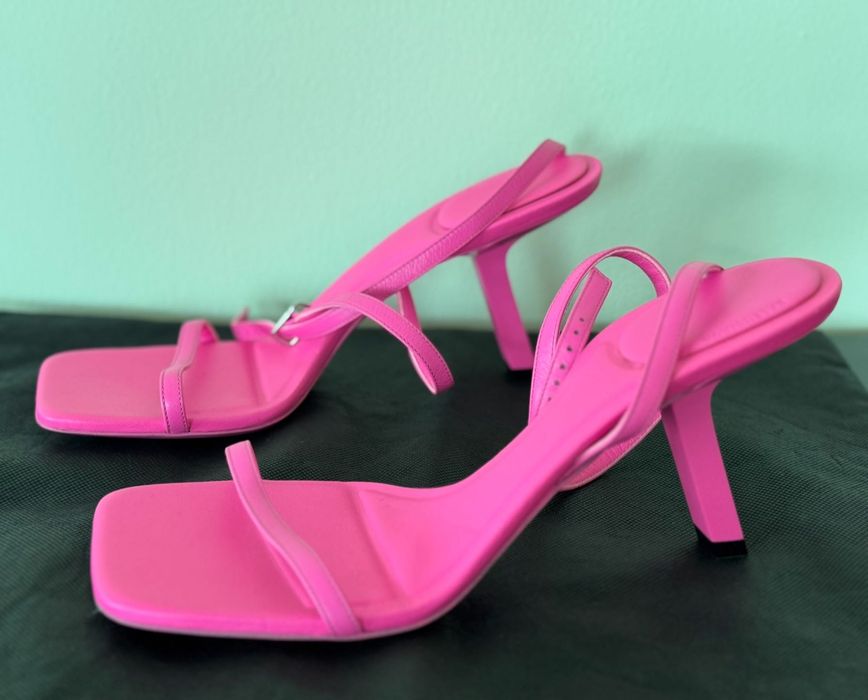 Balenciaga new pink heels sandals size 38