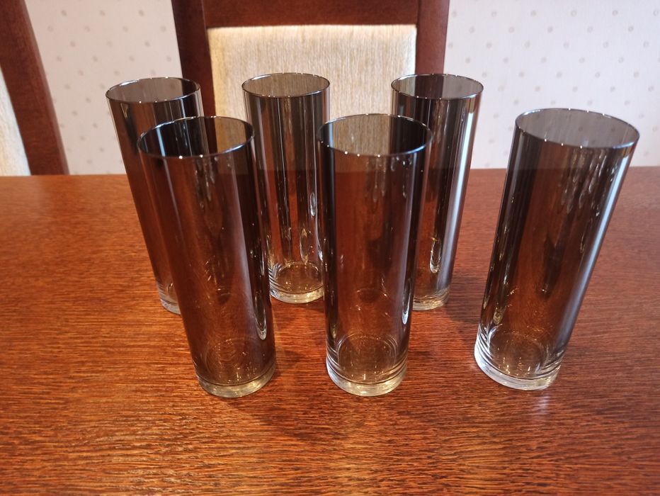 Kieliszki,szklanki z dymionego szkła