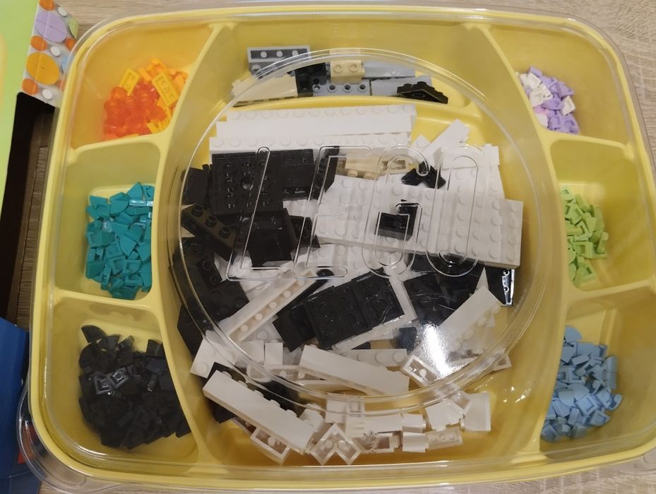 LEGO dots panda pojemnik pudełko szkatułka skrytka organizer