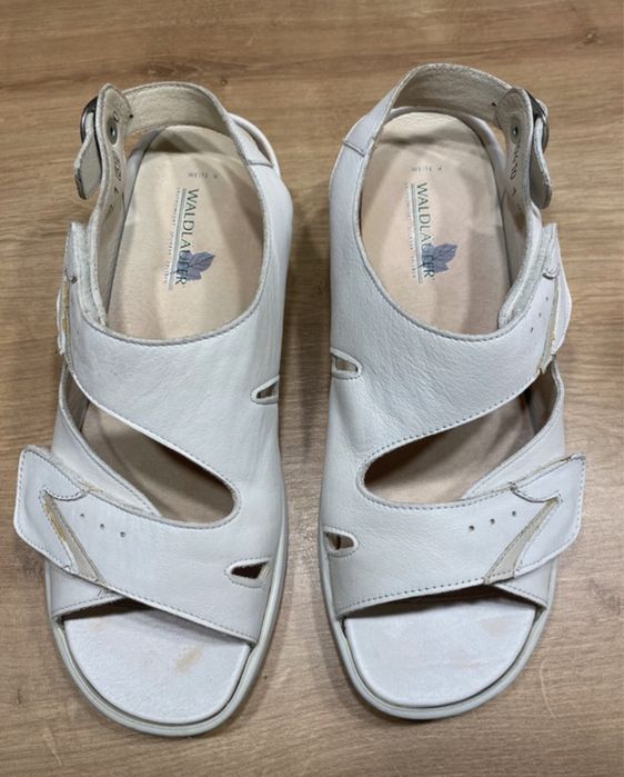 waldläufer weite k sandały ortopedyczne zdrowotne biale 39