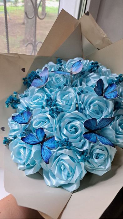 Букет з атласних стрічок