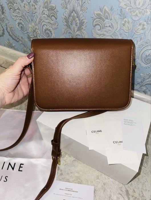 Сумка Premium Celine Triumph рыжая