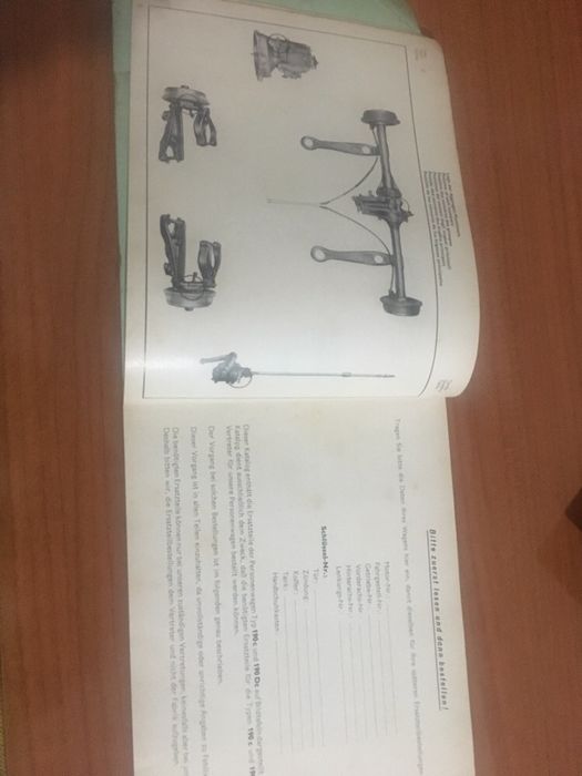 Mercedes 190E e 190D Catalgo Peças 1961