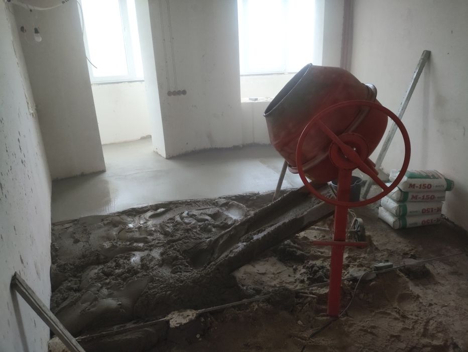 Резка проёмов.Бетонные работы.Установка заборов.Стяжка