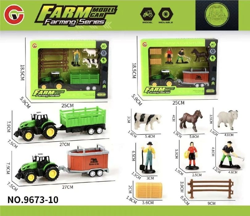 Zabawki farma traktor figurki farma farming car farming series