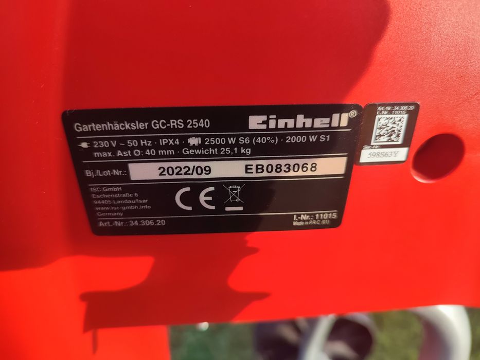 Rozdrabniacz Einhell GC-RS 2540