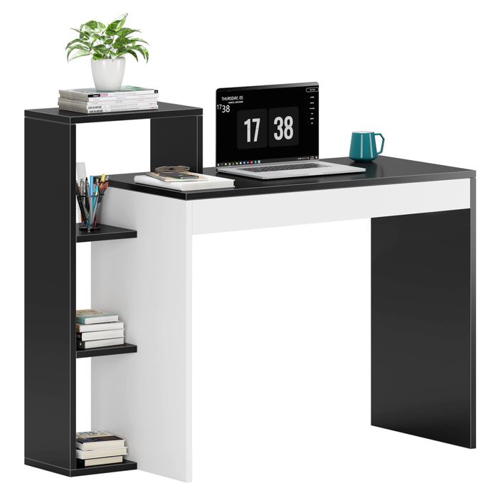 Biurko komputerowe soges SZKST-BD-2 110 × 40 × 90 cm – czarne, z regałem