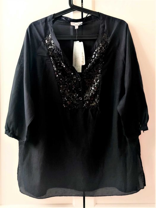 czarna tunika Kappahl 36/38 oversize 40/42 cekiny nowa