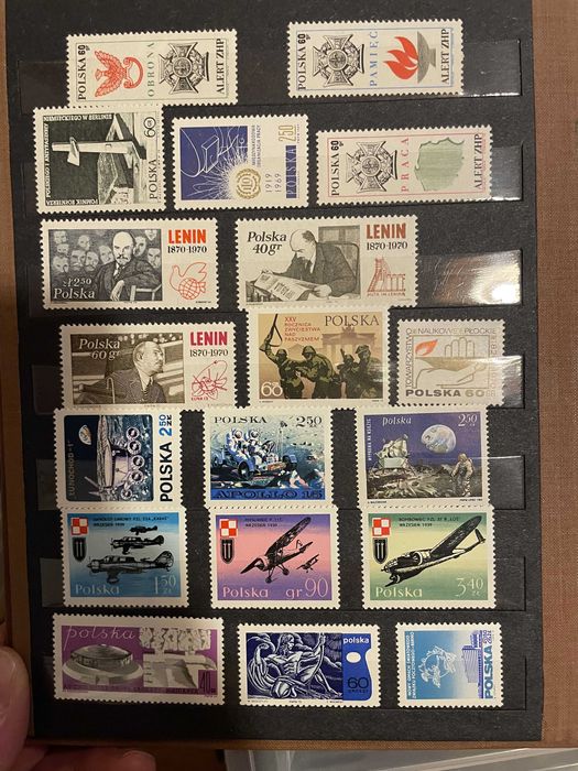 Kolekcja znaczków lata 70-te PRL