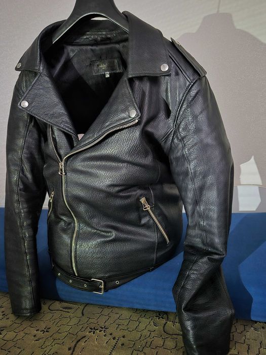 Стильна чоловіча шкіряна куртка VENATTO (XL) (косуха)