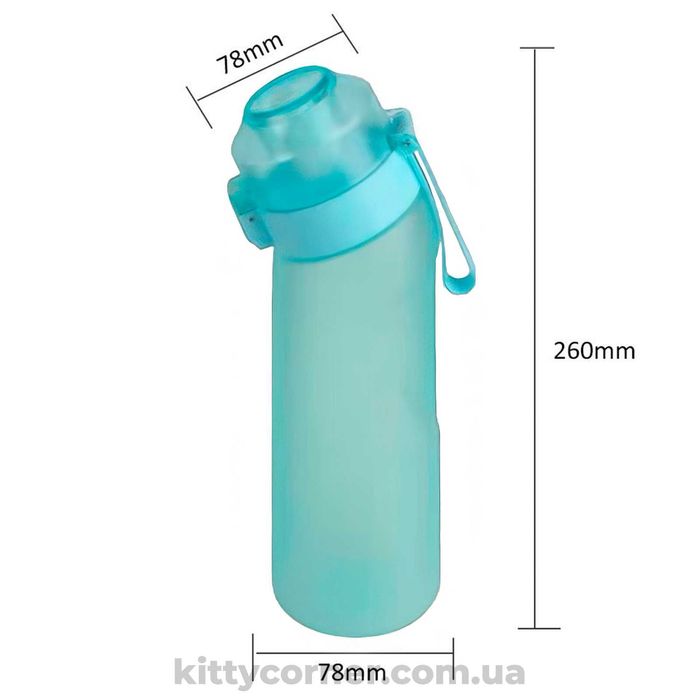 Спортивна бутилка/пляшка Air Up Bottle для води + 7 смаків блакитна