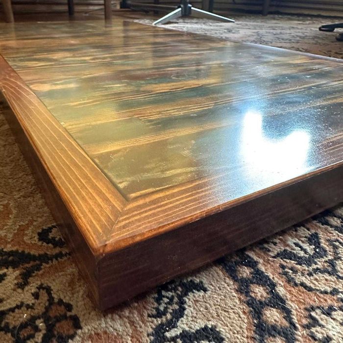 Blat biurko stół z żywicy epoksydowej 1160x560x40 LED+Nogi - stojak