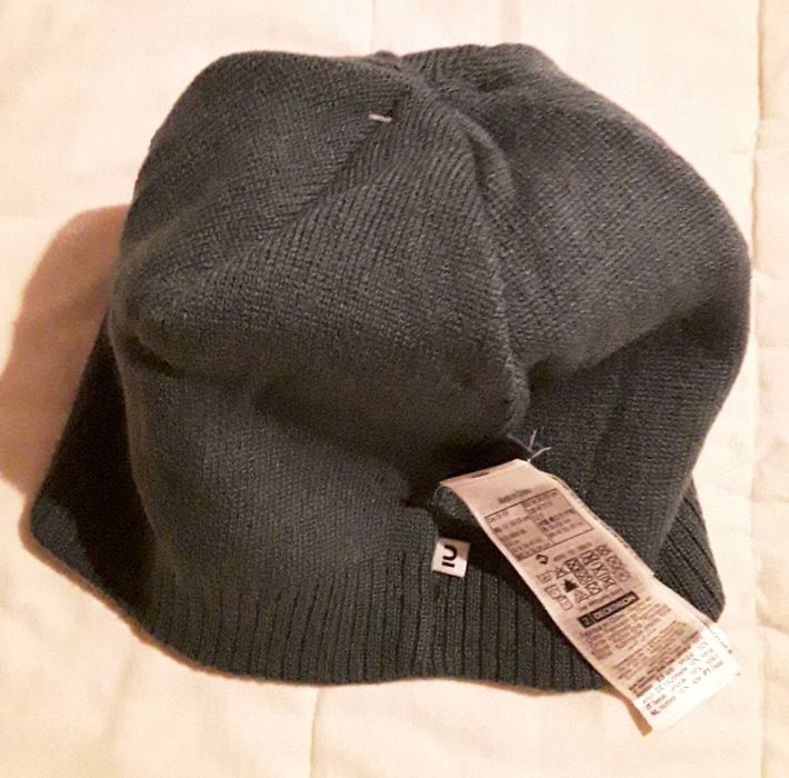 Gorro de ski adulto simples da Decathlon, azul petróleo, novo!