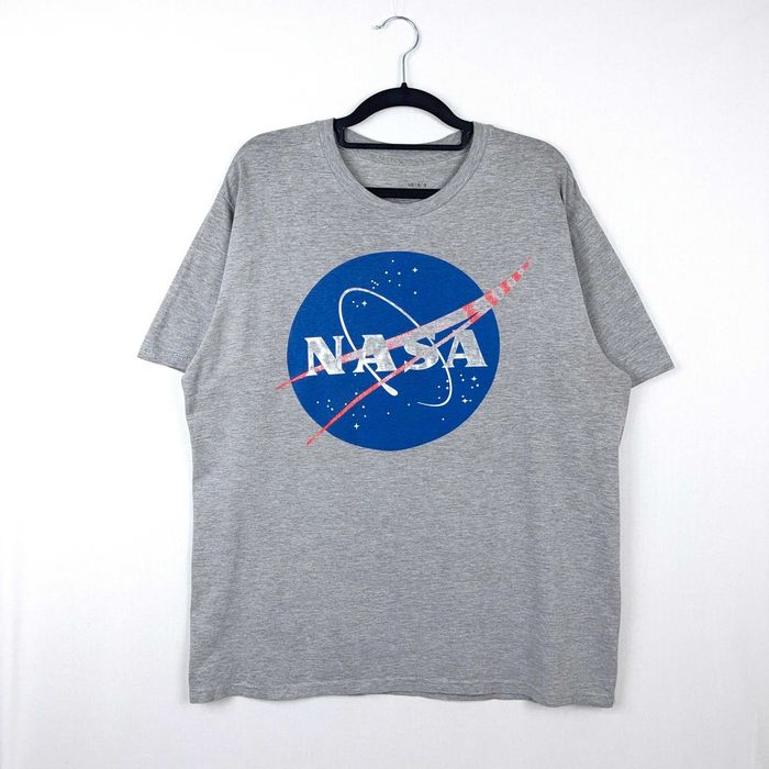 T-shirt Cinzenta NASA L Estilo Casual Urbano