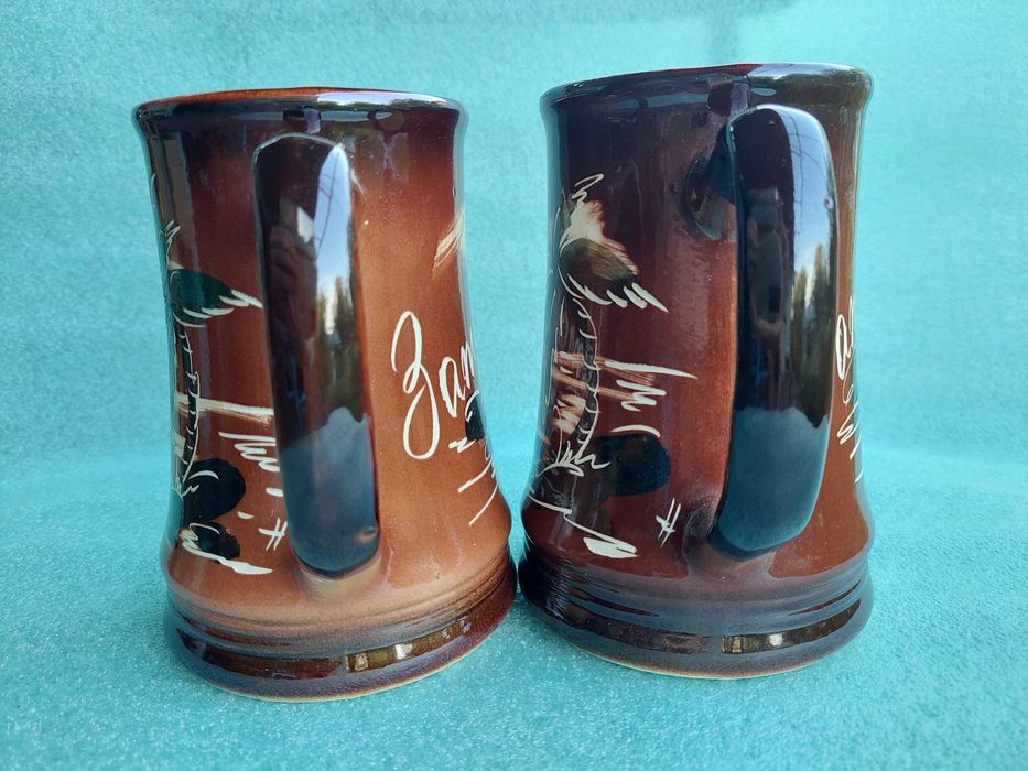 2 пивные глиняные кружки 0,5 л. НОВЫЕ.