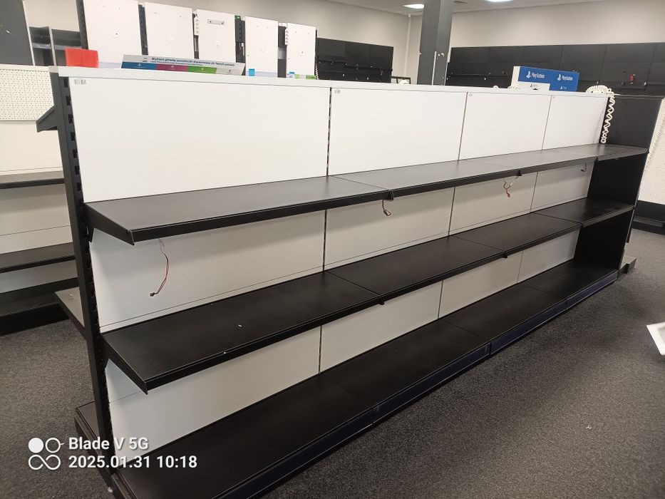 regały przyścienne metalowe modułowe sklepowe meble magazynowy garaż