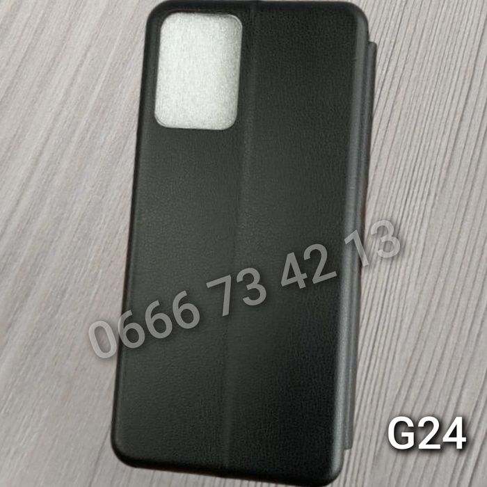 Чехол книжка для Motorola G04 G14 G24 чохол книжка з магнітом шкіряний