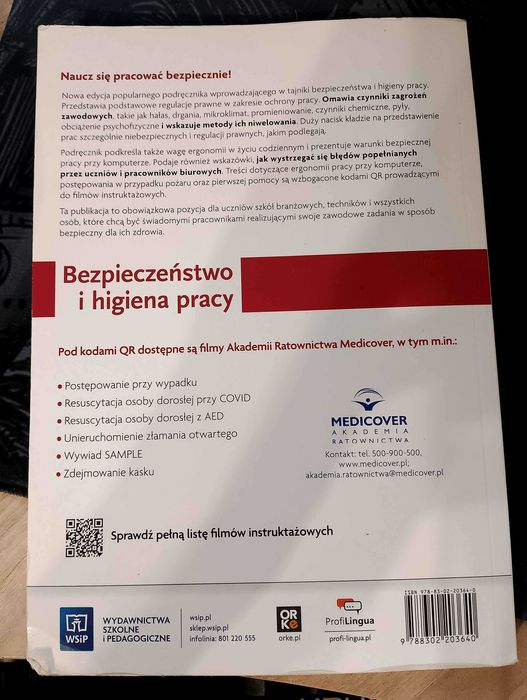 Bezpieczeństwo i higiena pracy - Podręcznik WSiP