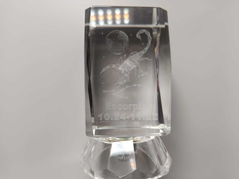 Escultura em Cristal 3D – Escorpião | Signo do Zodíaco