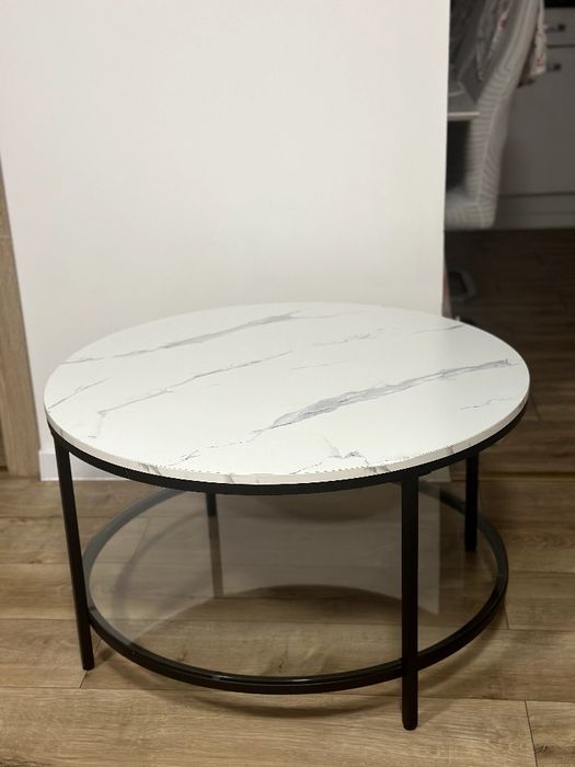 stolik kawowy biały mramor