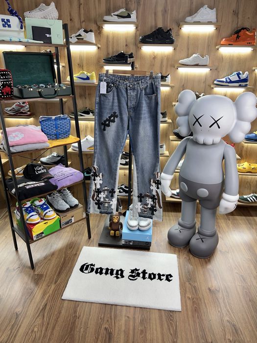 Джинси CHROME HEARTS x Gallery Dept Cross Patches Blue