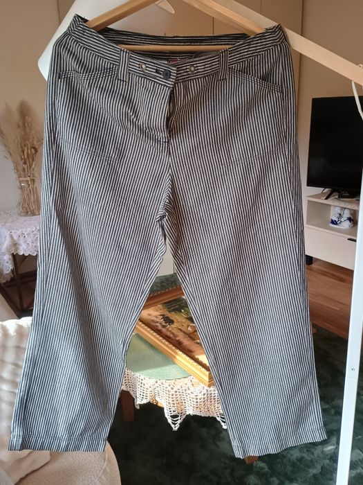 Nowe spodnie damskie w prążki z bawełny! InPost GRATIS!!