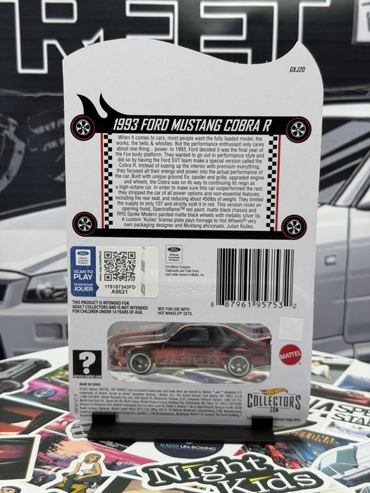 Hot Wheels - RLC - 1993 Ford Mustang Cobra R (Red)- BOX 23