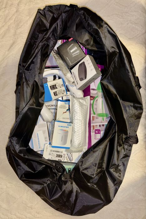 Kit NOVO - colunas som,mochilas,microfone,aspiradores,massageador,etc