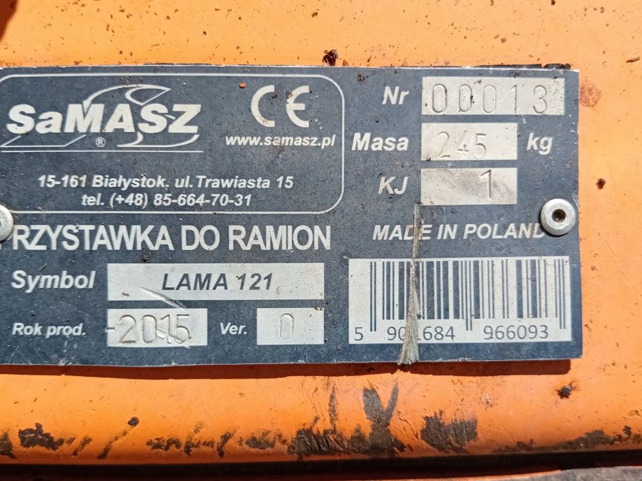 Głowica kosząca kosiarka Lama 121 Samasz