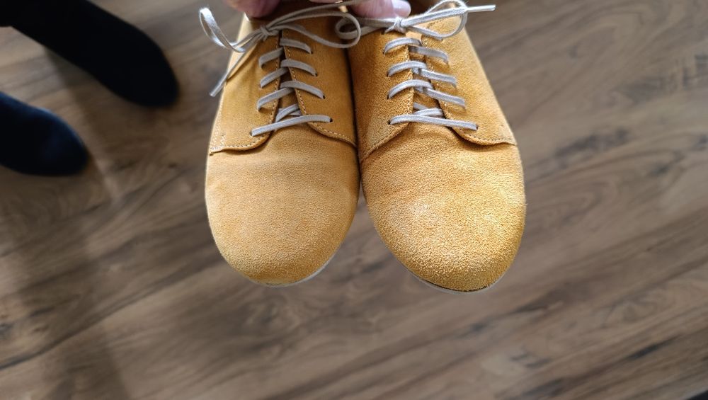 Buty Maciejka 38 skóra naturalna zamsz karmel