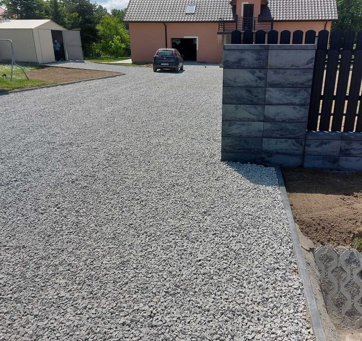 Usługi brukarskie. Układanie kostki brukowej. Podjazdy z kruszywa.