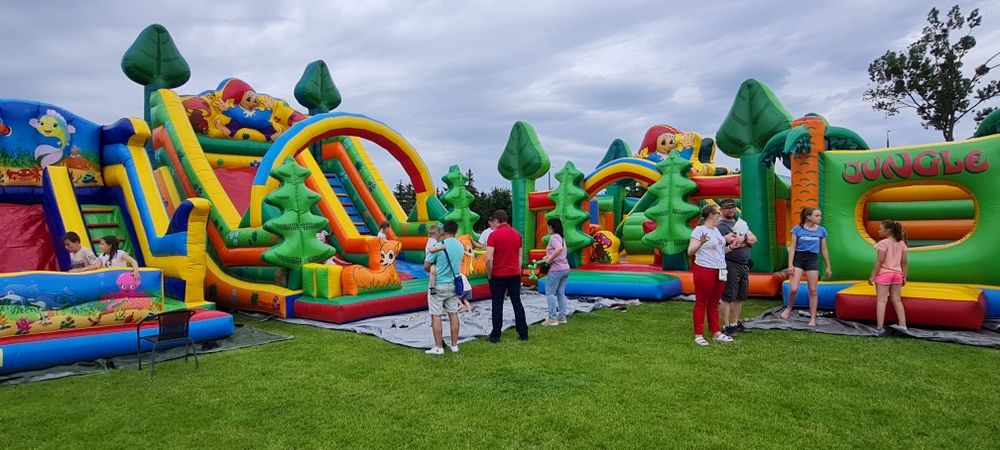 Eurobungee wipeout byk rodeo dmuchańce zamki dmuchane piana party wata