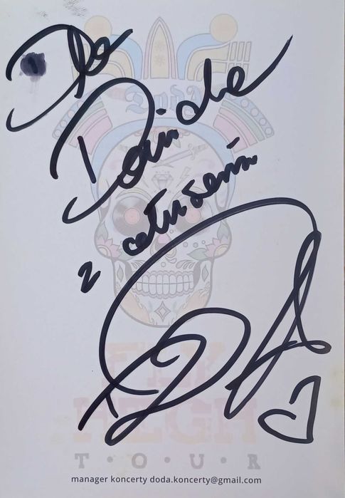 DOROTA RABCZEWSKA - DODA - oryginalny autograf