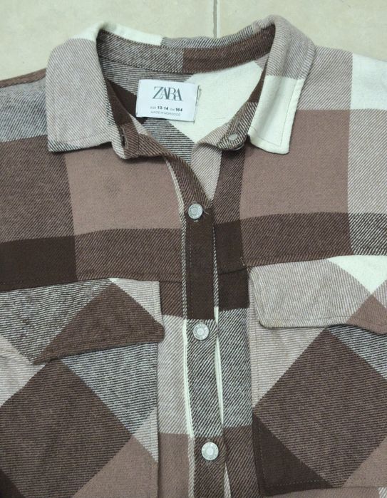 Camisa Xadrez Castanha da Zara