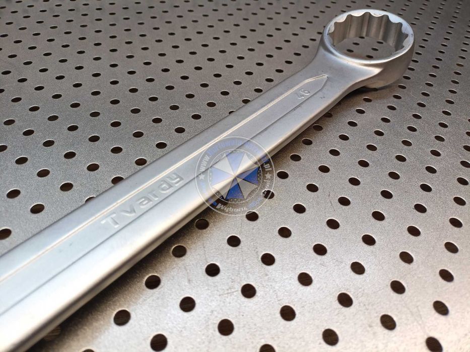 Klucz 46mm CrV  płasko-oczkowy 46mm klucz płaski 46mm satynowany