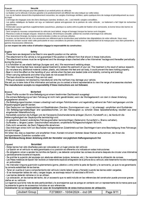 Barras de tejadilho -  Citroën C3 (CC21)