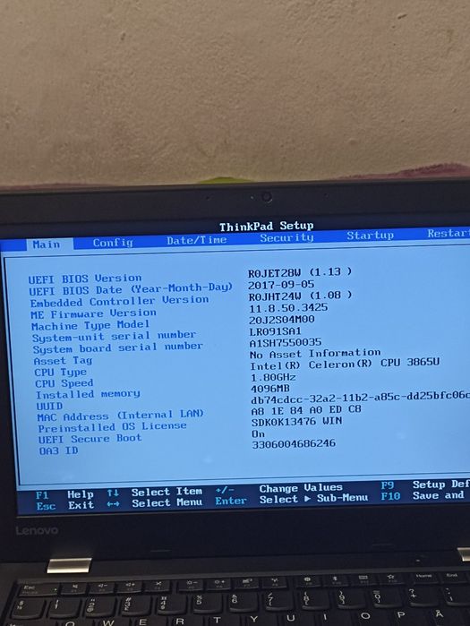 Продам ноутбук lenovo thinkpad 13