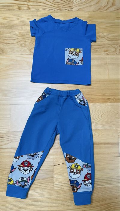 Komplet handmade rozmiar 98 Psi Patrol dresy t-shirt