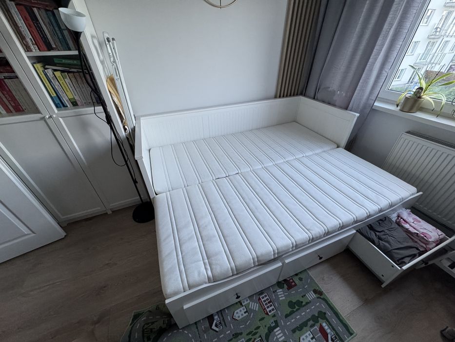 Łóżko rozkladane Hemnes + 2 materace