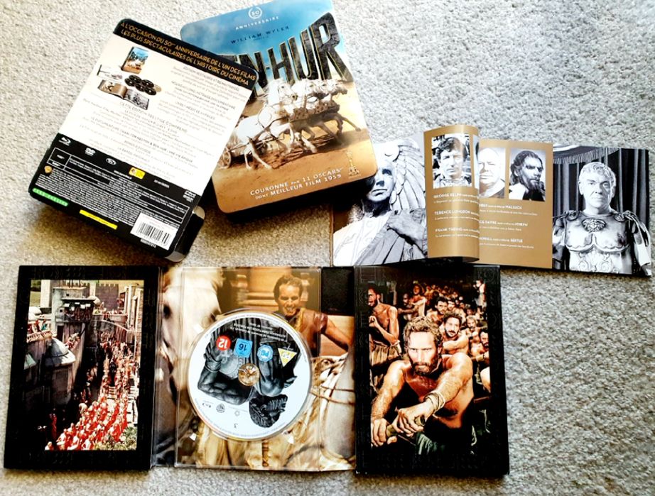 Ben-Hur 3bluray + 2dvd + 1cd music audio