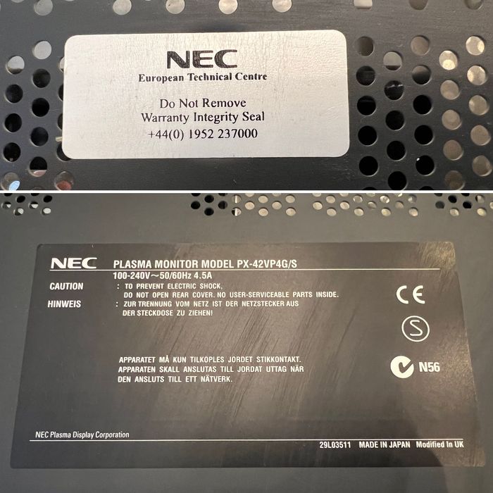 Телевизор NEC  Діагональ  43
