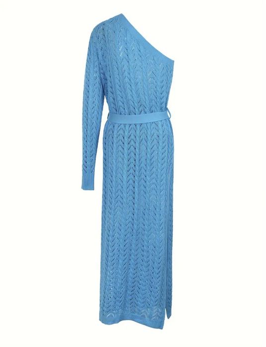 Piękna długa sukienka niebieska s m l