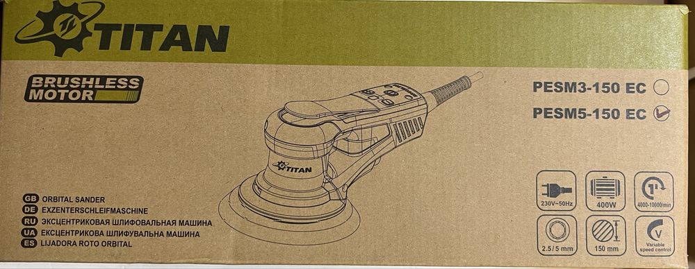 Эксцентриковая шлифмашина TITAN PESM5-150 EC