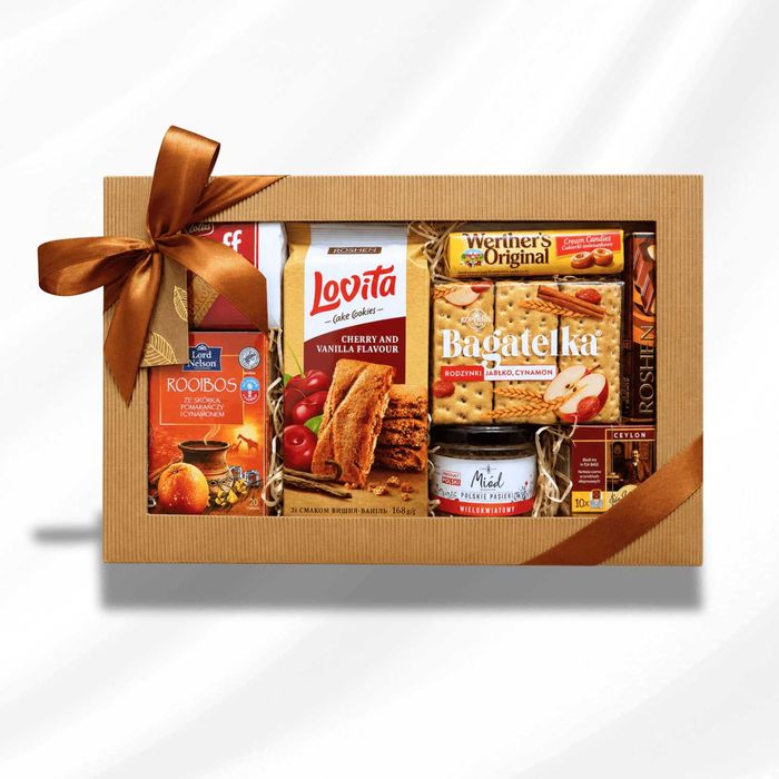 Box prezentowy dla jesieniary z herbatą i miodem - Cozy Autumn