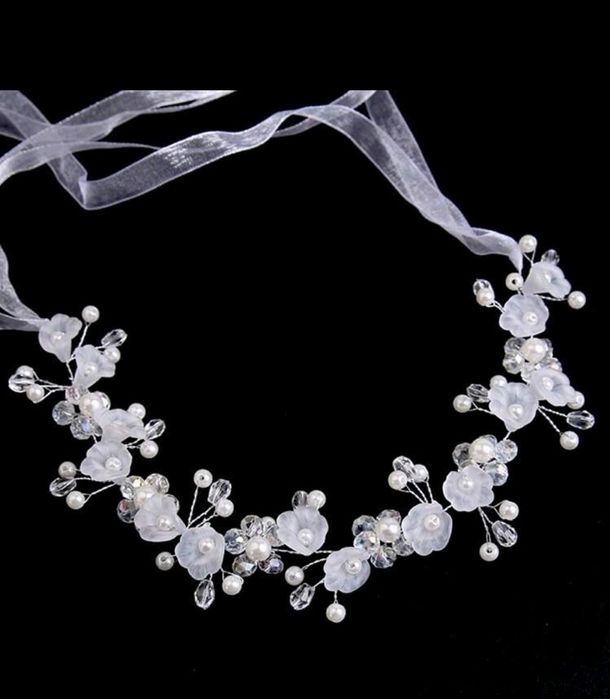 Wianek wianuszek opaska boho perełki