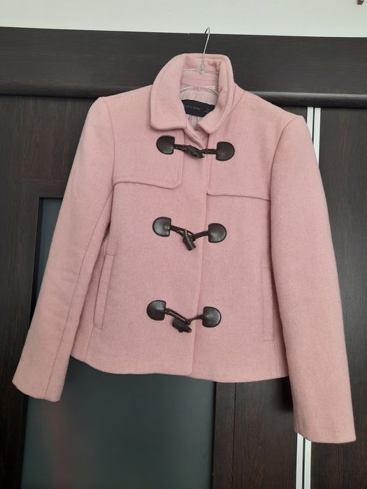 ZARA r. S/M pudrowy róż płaszczyk damski super stan