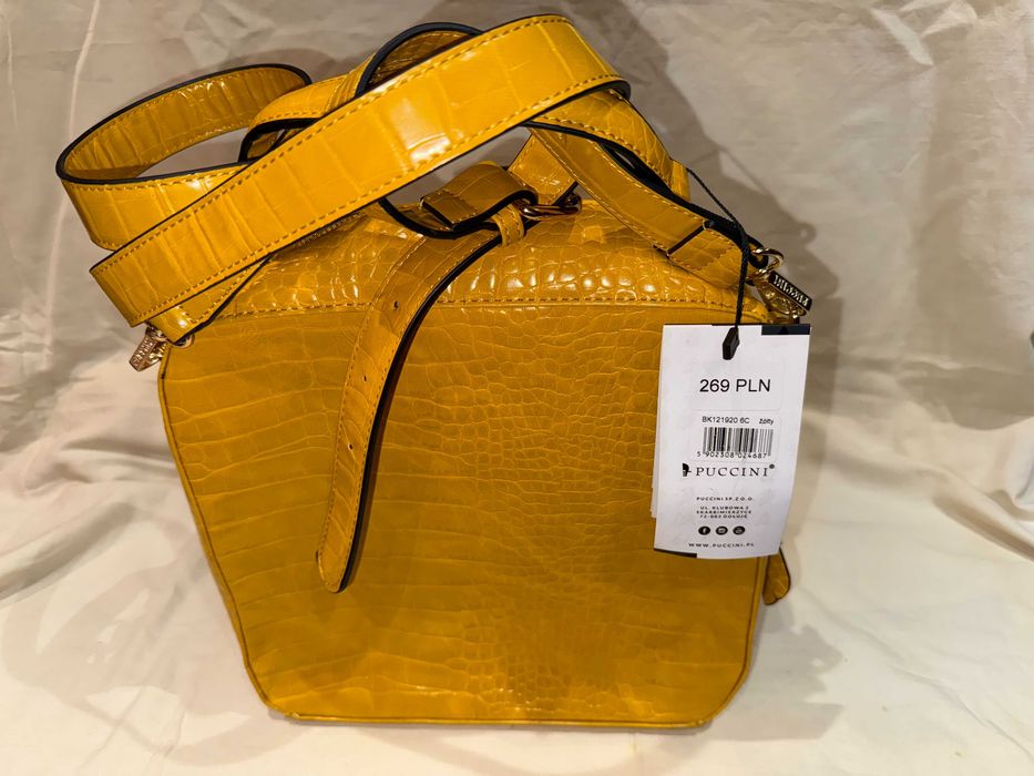 Torebka damska Puccini żółta – nowa z metką