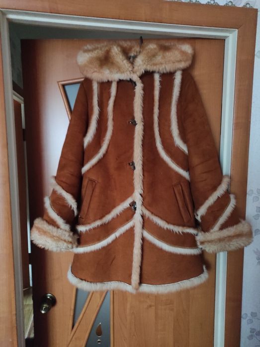 Теплая дублёнка женская