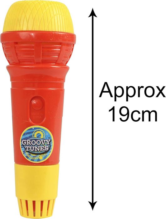 2 szt. mikrofonów z efektem echa HTI “Groovy Tunes” czerwony niebieski